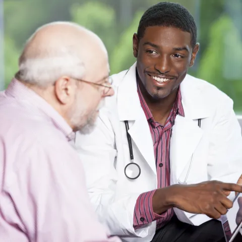 Man Seeing Results of his Test