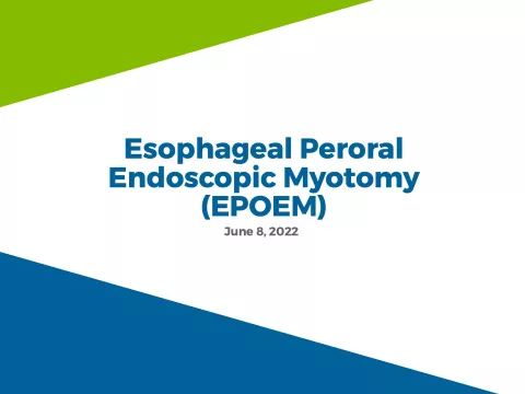 Esophageal Peroral Endoscopic Myotomy (EPOEM) thumbnail.