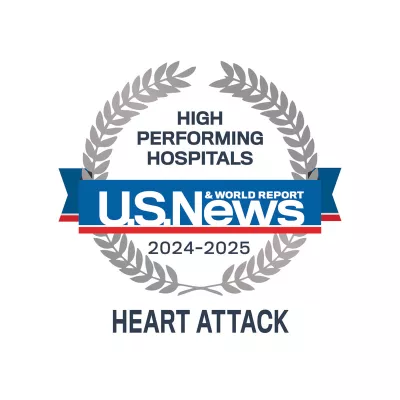 AdventHealth Orlando is recognized by U.S. News & World Report as a nationally rated leader in Heart Attack..